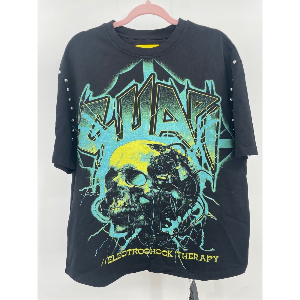 GUAPI SHIRT Obsidian Black Electroshock Therapy Tee Size Medium